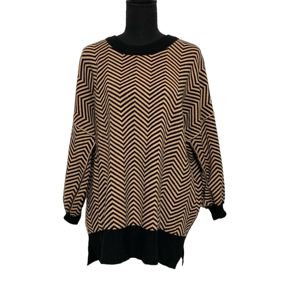 Anrabess Chevron Dolman Sleeve Sweater S